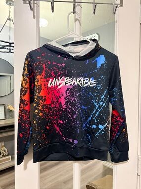 Unspeakable Hoodie with Rainbow Paint Splatter